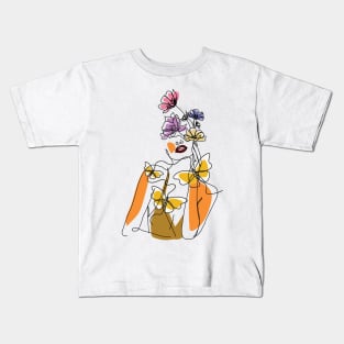 Signature Flowery Woman Kids T-Shirt